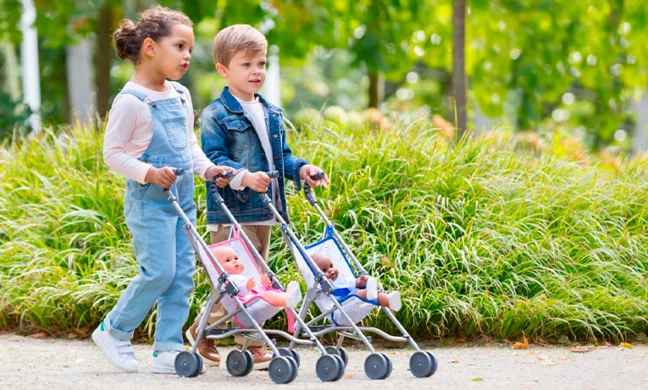 Poussette et landau pour poupée Corolle® : poussette canne, landau 3 en 1,  jouet pour fille et garçon