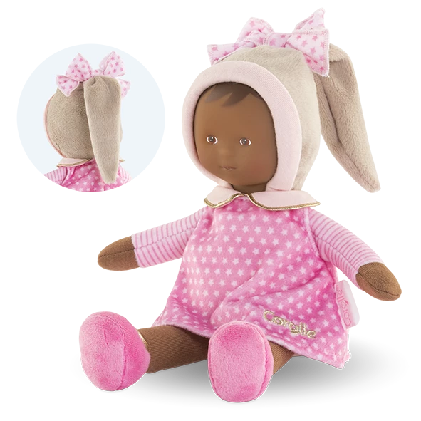 Doudou Miss Rose Rêves d'Étoiles assise