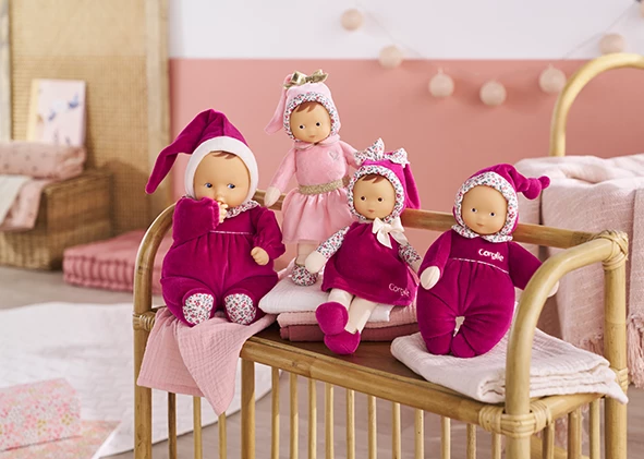 Collection de doudous Rose Grenadine