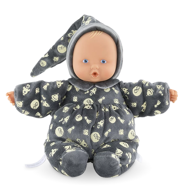 Doudou Babipouce Brille dans la Nuit avec les bras ouverts