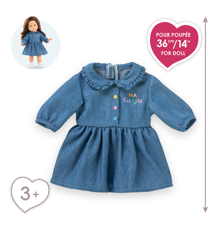 Robe Denim Manches Longues pour poupée ma Corolle