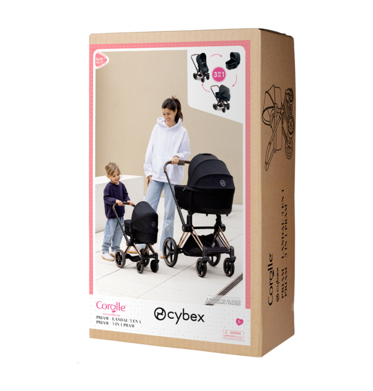 Ensemble Landau 3 en 1 Priam Cybex + Porte-poupon Cybex Noir
