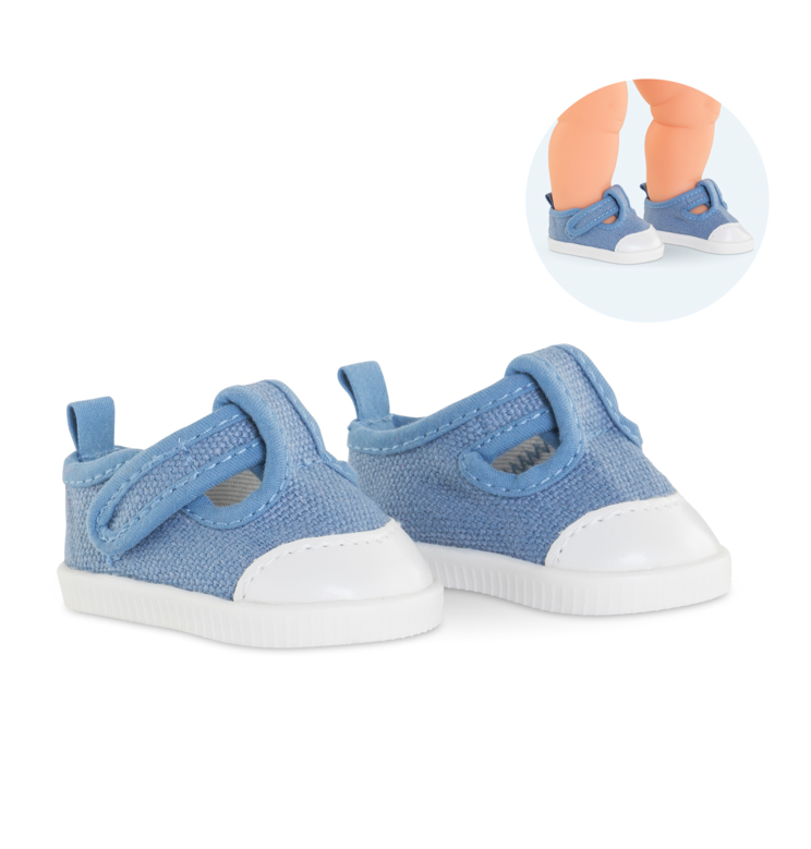 Baskets Bleues pour poupon 36 cm