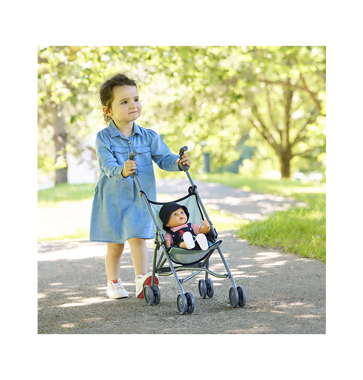 Poussette Canne Sauge pour poupon 36/42/52 cm