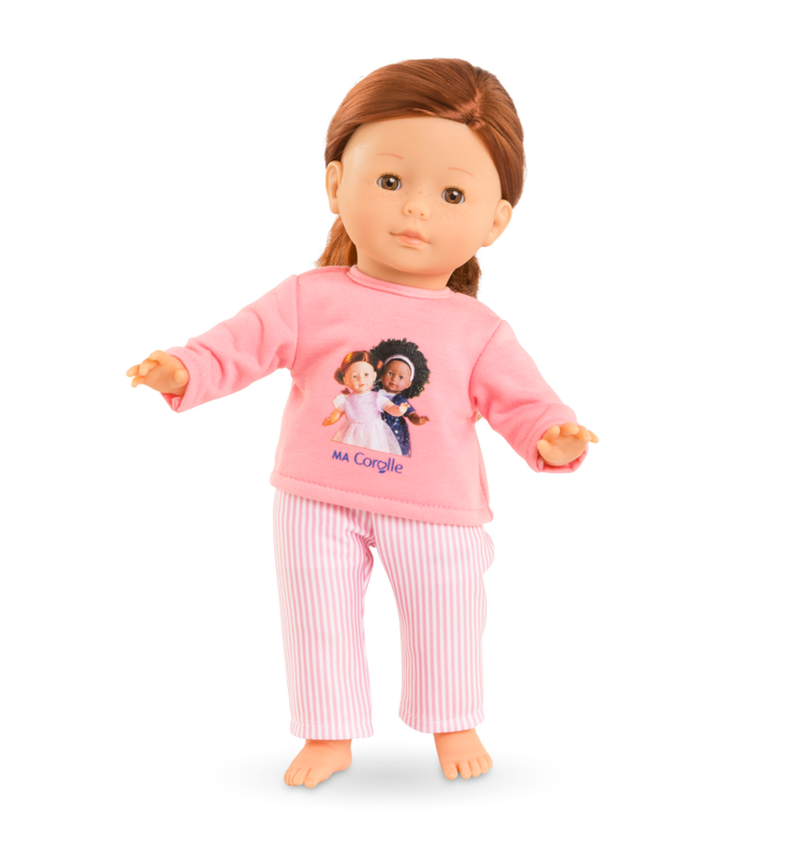 Pyjama Rose 2 pièces pour poupée ma Corolle