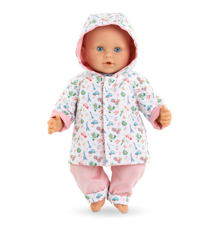 Ciré Réversible Week-end à Paris pour poupon 36 cm