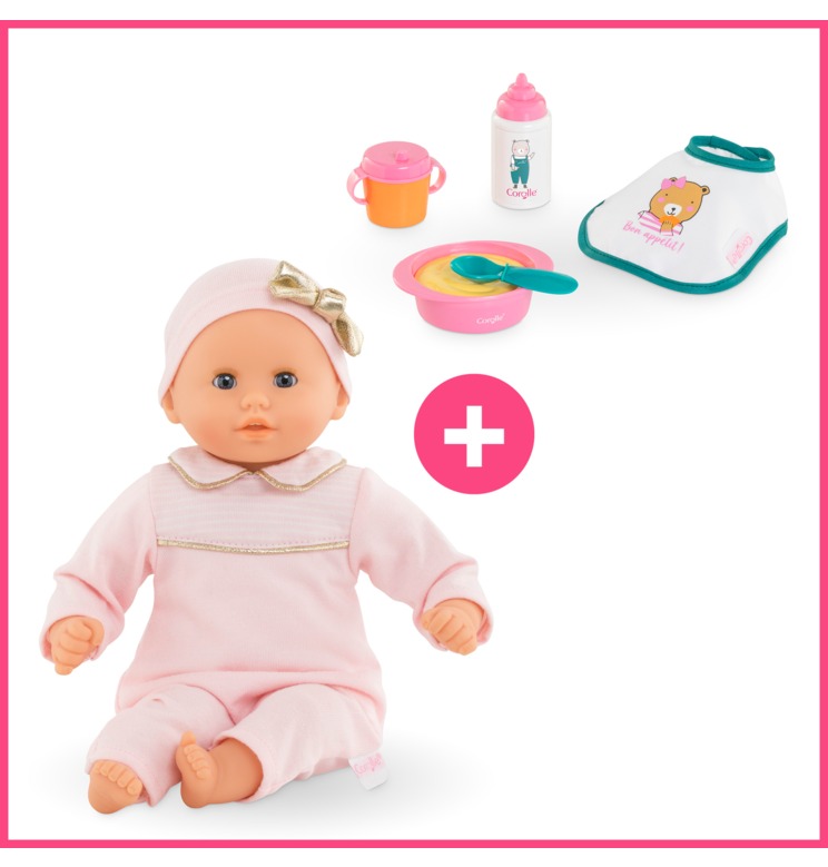 Bébé Calin Manon et Petit Coffret Repas
