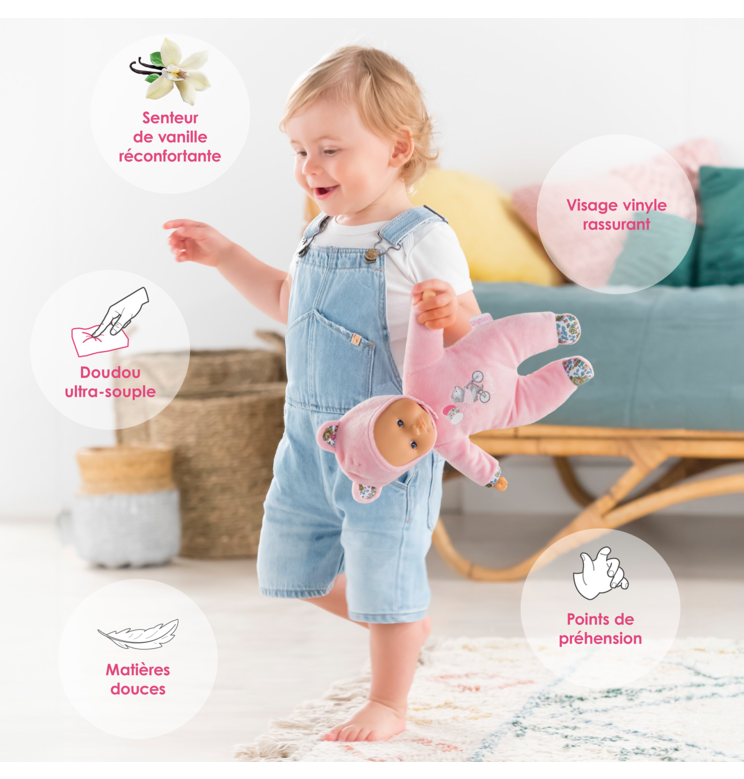 Poupon Pti'Cœur Ours Rose