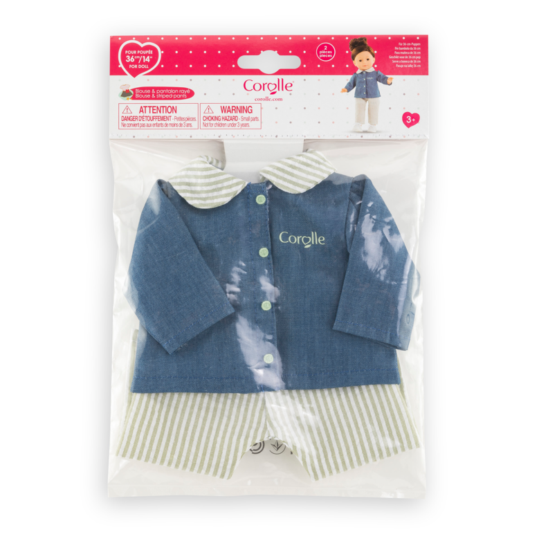 Ensemble Blouse & Pantalon Rayé pour poupée ma Corolle