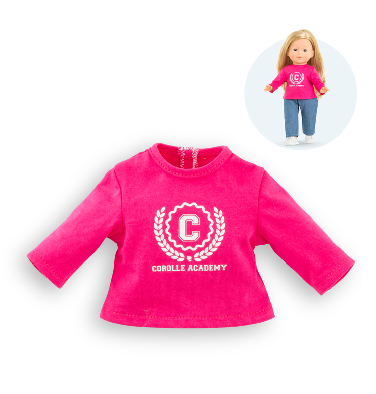 T-Shirt Fuchsia Corolle Academy pour poupée ma Corolle