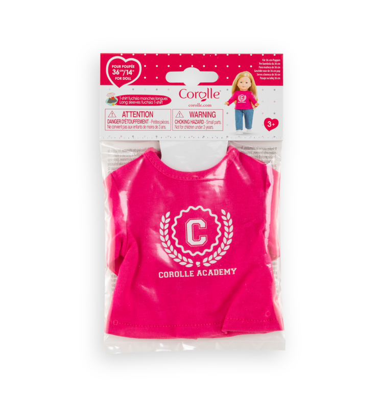 T-Shirt Fuchsia Corolle Academy pour poupée ma Corolle