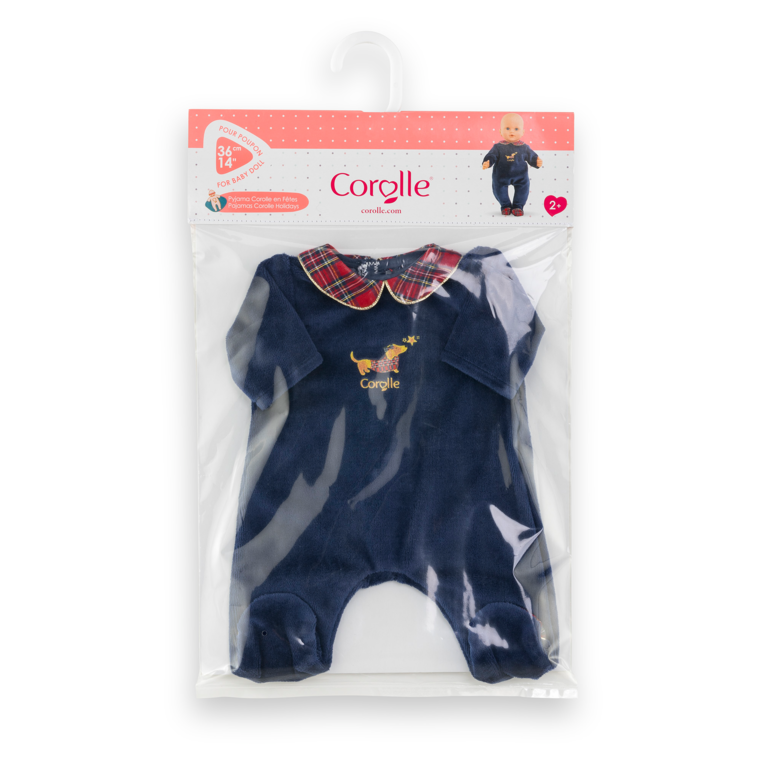Pyjama Corolle en Fêtes pour poupon 36 cm