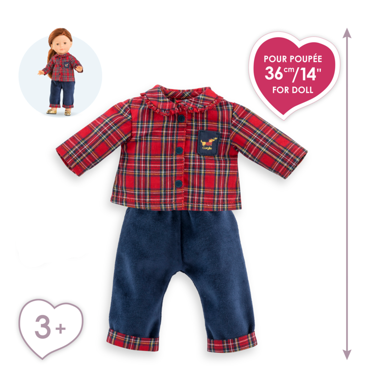 Ensemble Homewear 2 pièces Corolle en Fêtes pour poupée ma Corolle
