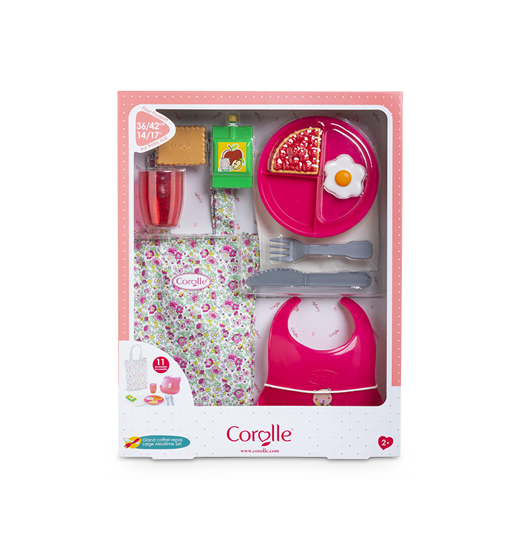 Grand coffret repas pour poupon 36/42 cm