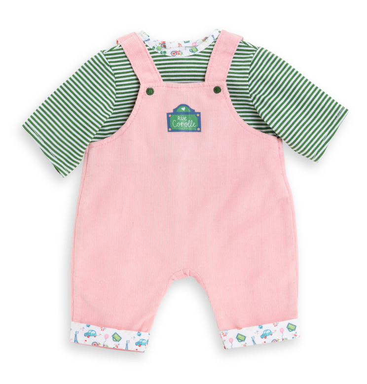 T-shirt et Salopette Manches Longues Week-end à Paris pour poupon 42 cm