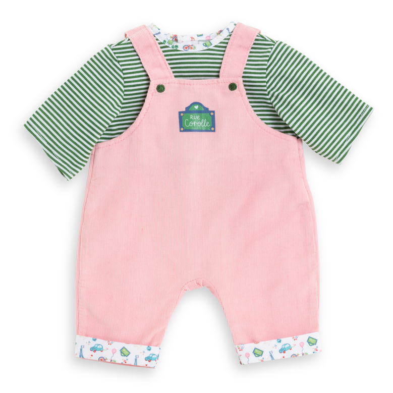 T-shirt et Salopette Manches Longues Week-end à Paris pour poupon 42 cm