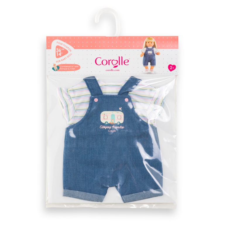 Combishort & T-Shirt Petit Explorateur pour poupon 36 cm