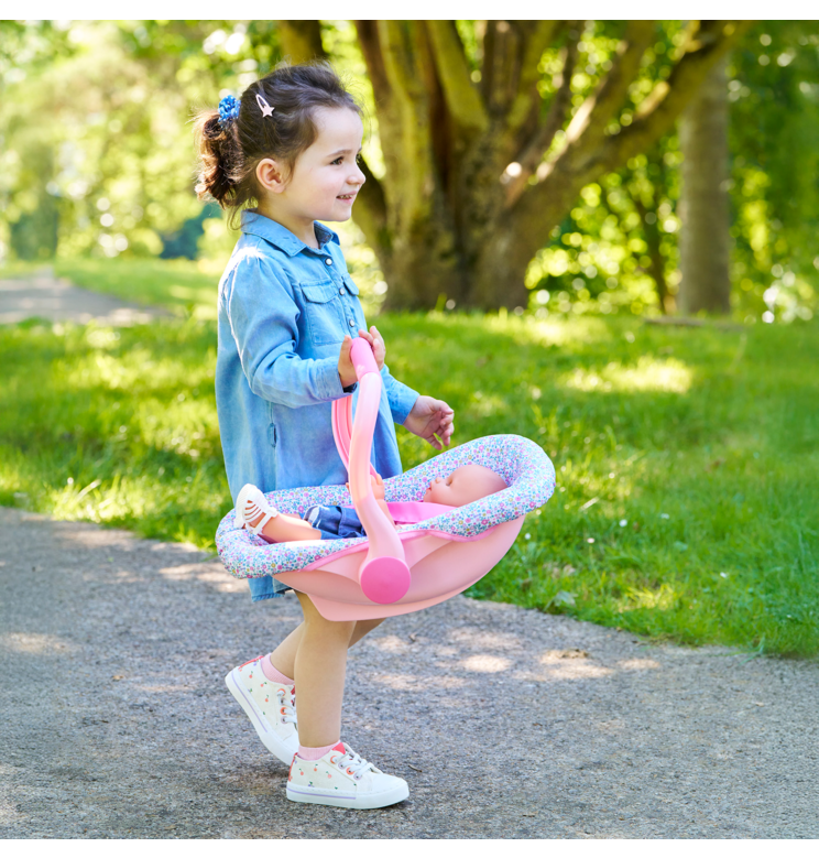 Porte-poupon floral pour poupon de 36 et 42 cm