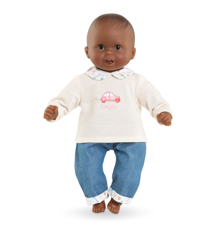 T-Shirt Manches Longues et Jean Week-end à Paris pour poupon 30 cm