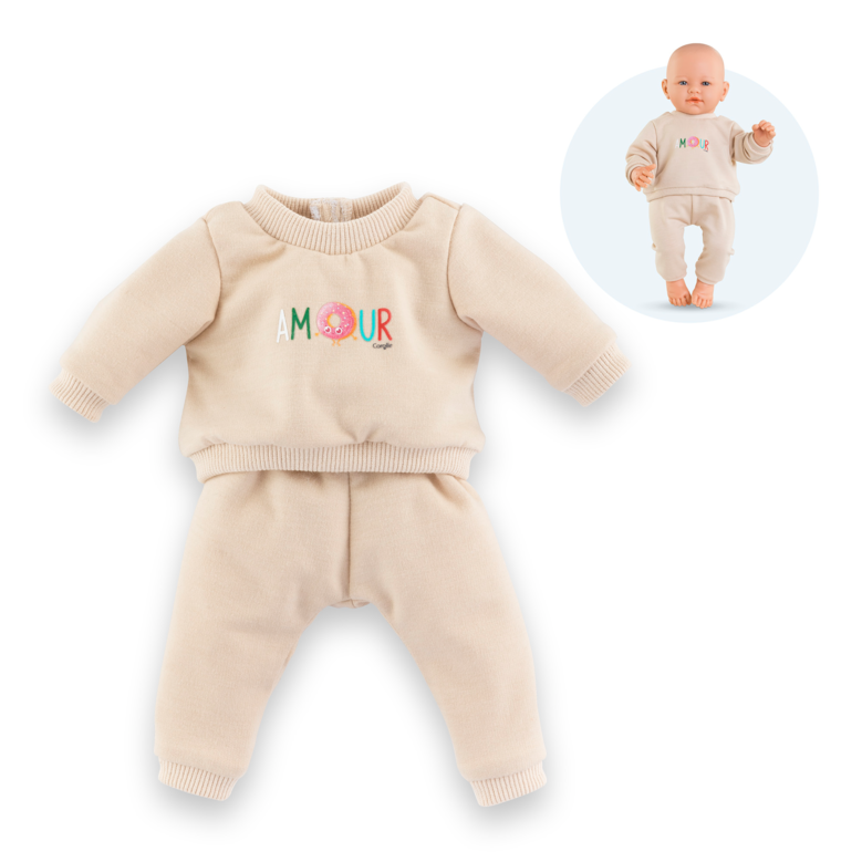 Poupon Rose et Jogging Beige