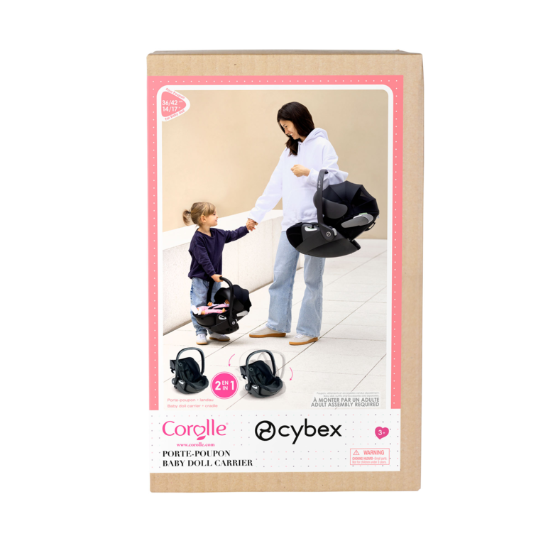 Porte-Poupon Cybex 2 en 1 noir pour poupon 36 et 42 cm