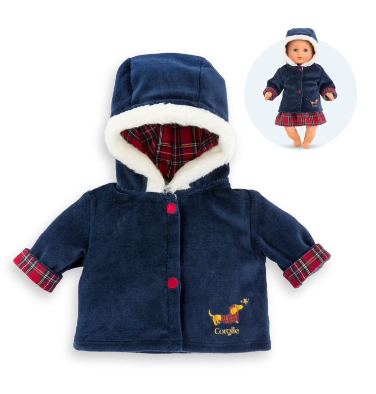 Manteau Corolle en Fêtes pour poupon 30 cm