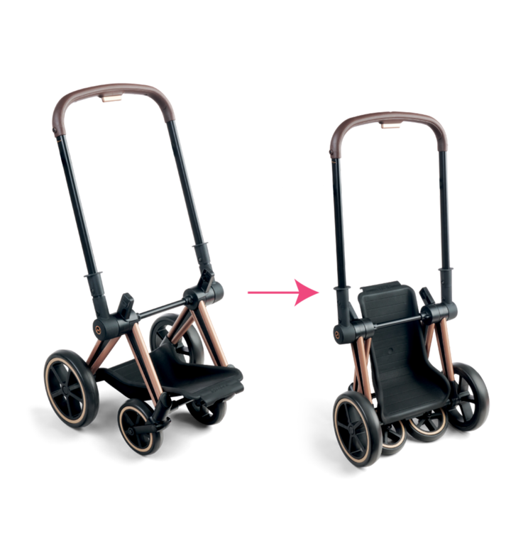 Landau 3 en 1 Cybex Priam Noir pour poupon 36 / 42 / 52 cm