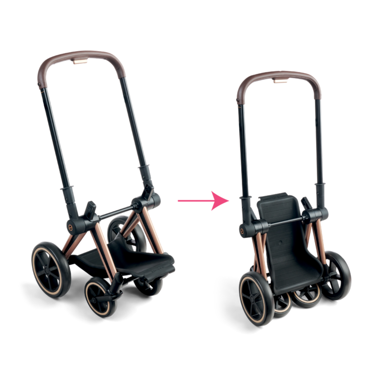 Landau 3 en 1 Cybex Priam Noir pour poupon 36 / 42 / 52 cm