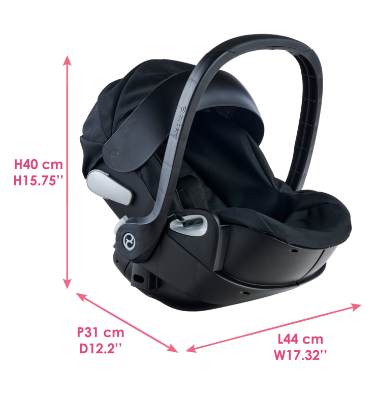 Porte-Poupon Cybex 2 en 1 noir pour poupon 36 et 42 cm