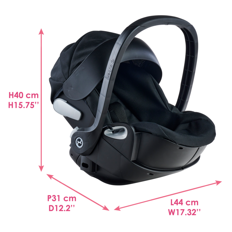 Porte-Poupon Cybex 2 en 1 noir pour poupon 36 et 42 cm