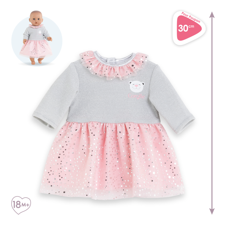Robe Soir de Fête pour poupon 30 cm