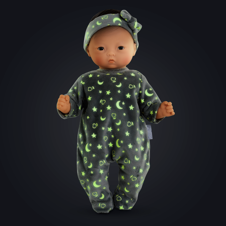 Pyjama Brille dans la Nuit & Bandeau pour poupon 30 cm