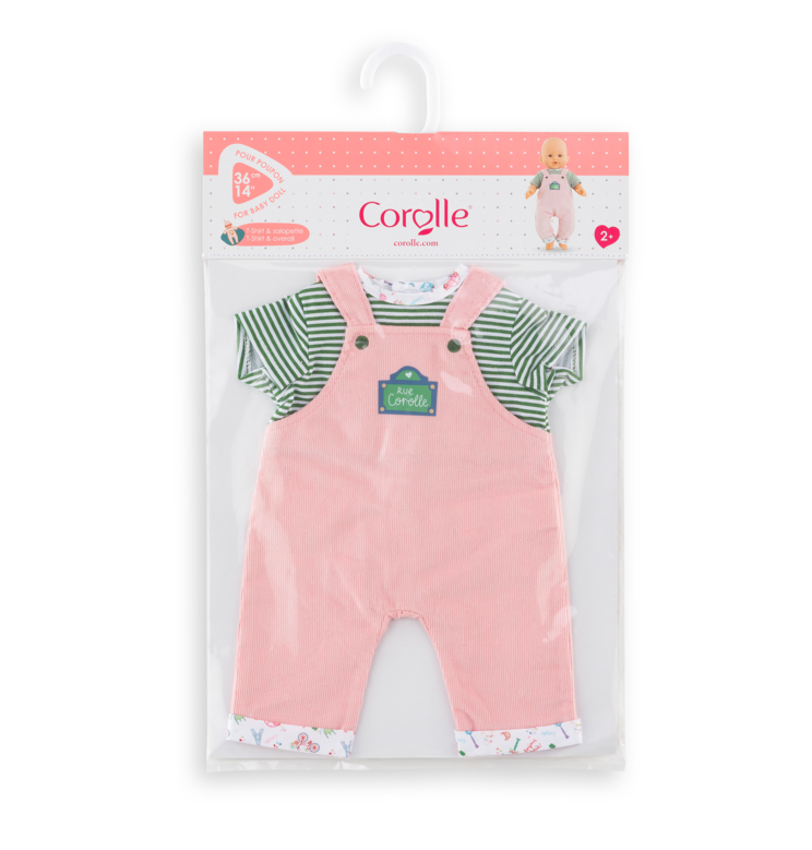 T-shirt et Salopette Week-end à Paris pour poupon 36 cm