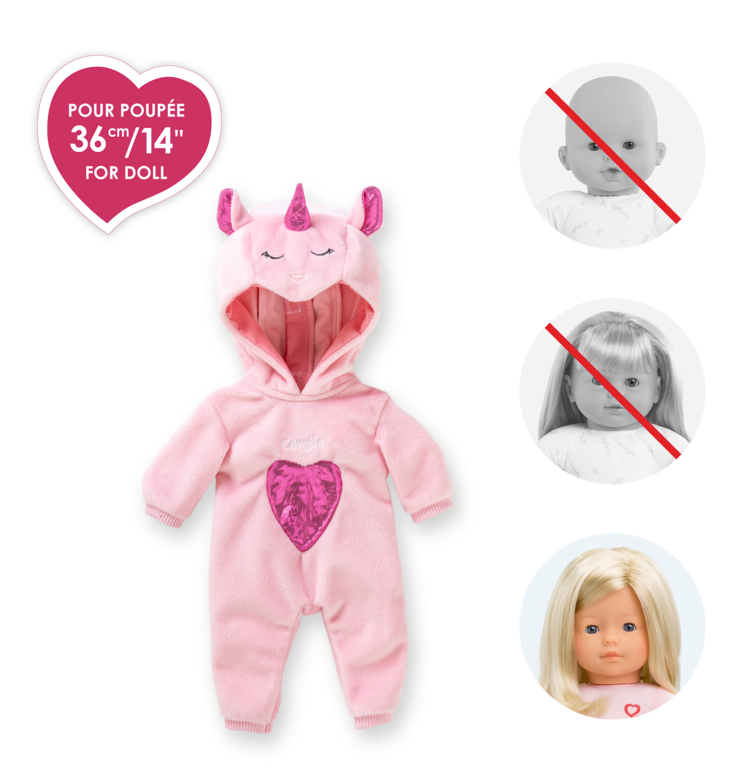 Pyjama Licorne Rose pour poupée ma Corolle