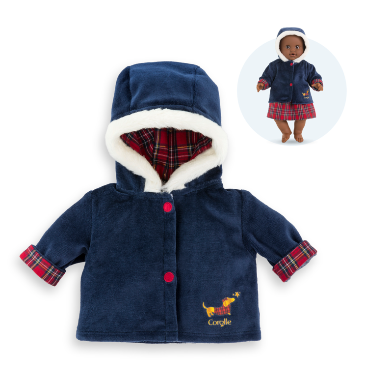 Manteau Corolle en Fêtes pour poupon 36 cm