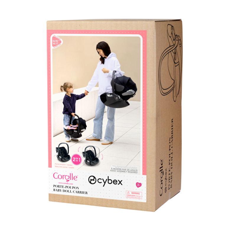 Poupon Rose, Landau Cybex Noir et Porte-Poupon Cybex Noir