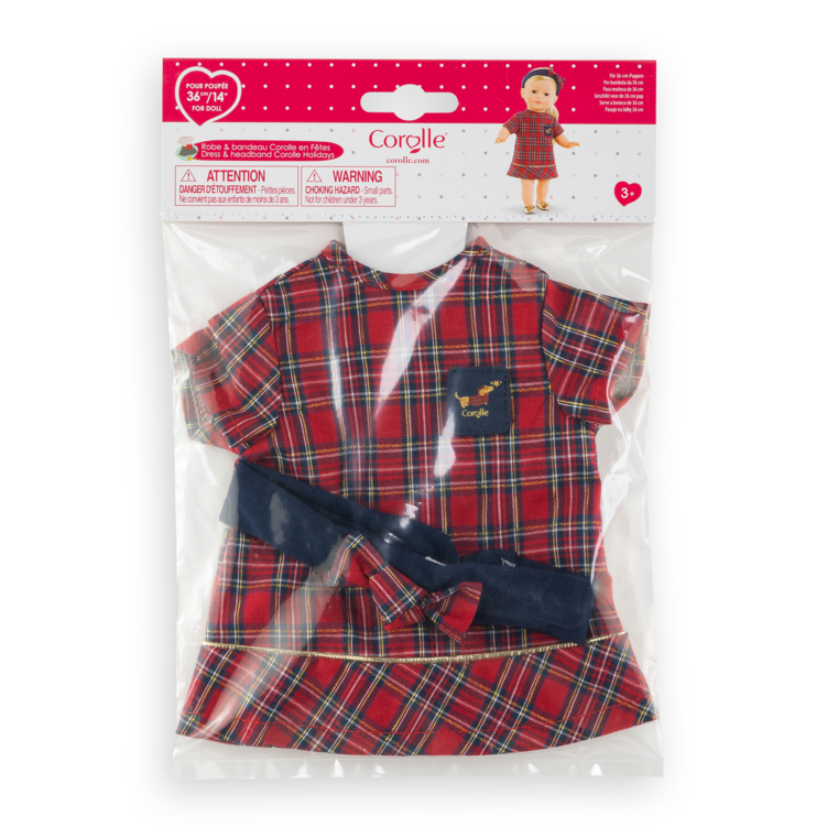 Robe et Bandeau Corolle en Fêtes pour poupée ma Corolle