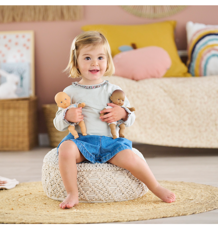 Poupon Mini Calin Lapins Yeux Marron