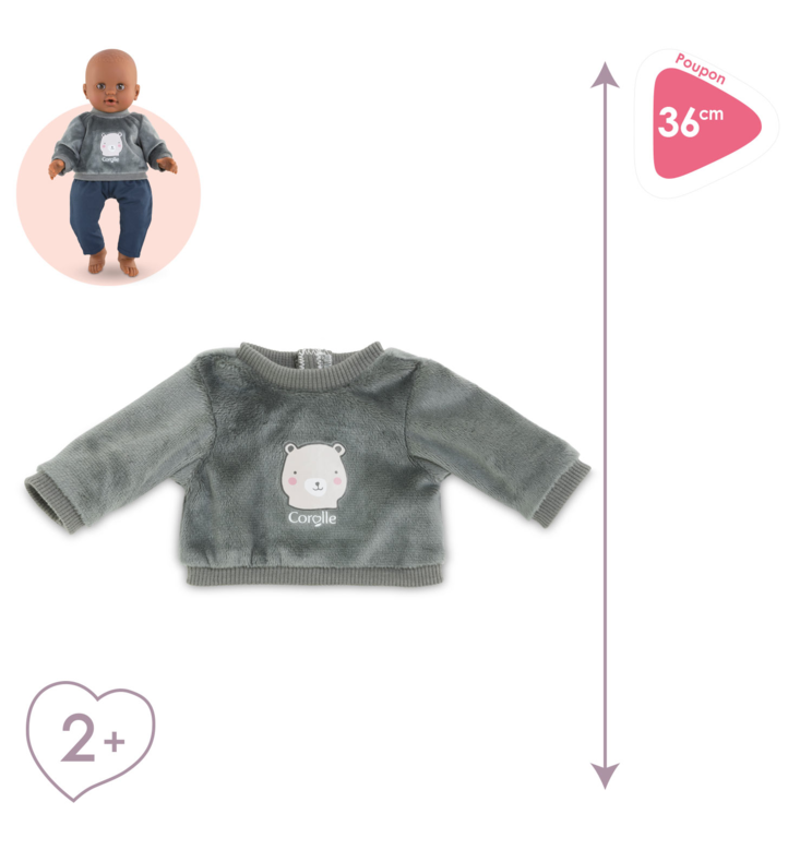 Sweat Ourson pour poupon 36 cm