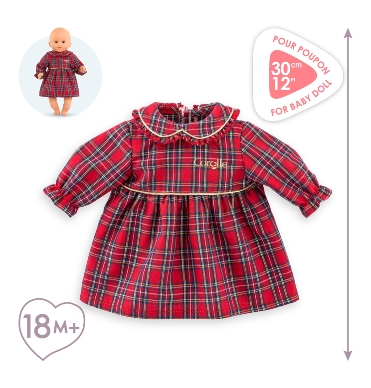 Robe Corolle en Fêtes pour poupon 30 cm