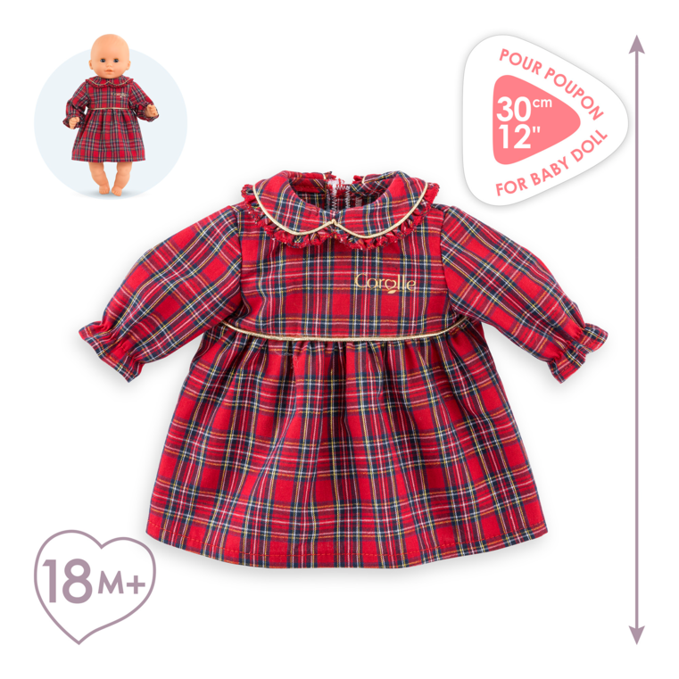 Robe Corolle en Fêtes pour poupon 30 cm