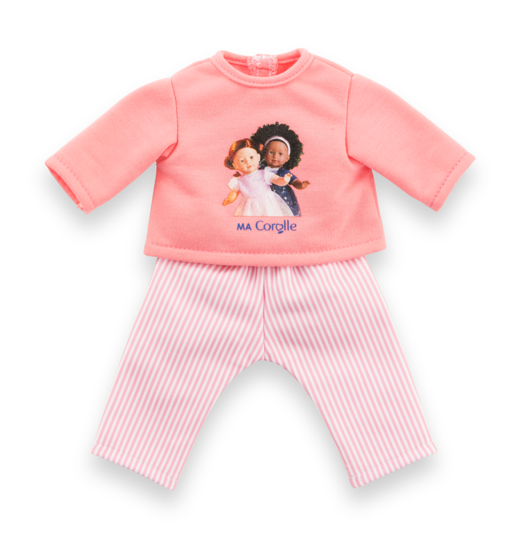 Pyjama Rose 2 pièces pour poupée ma Corolle
