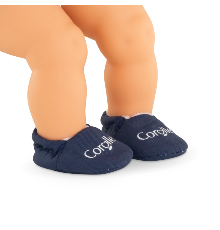 Chaussons Bleu Marine pour poupon 30 cm