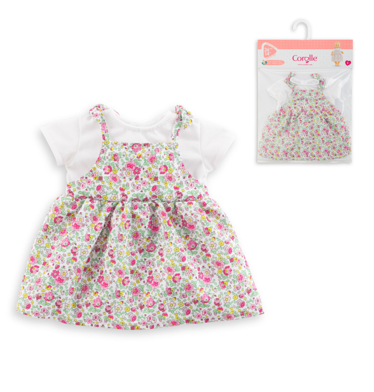 Robe Jardin en Fleurs pour poupon 36cm