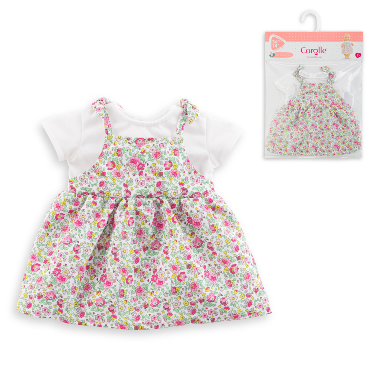 Robe Jardin en Fleurs pour poupon 36cm