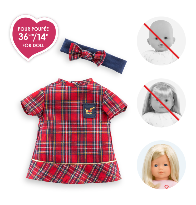 Robe et Bandeau Corolle en Fêtes pour poupée ma Corolle