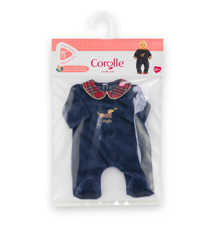 Pyjama Corolle en Fêtes pour poupon 30 cm