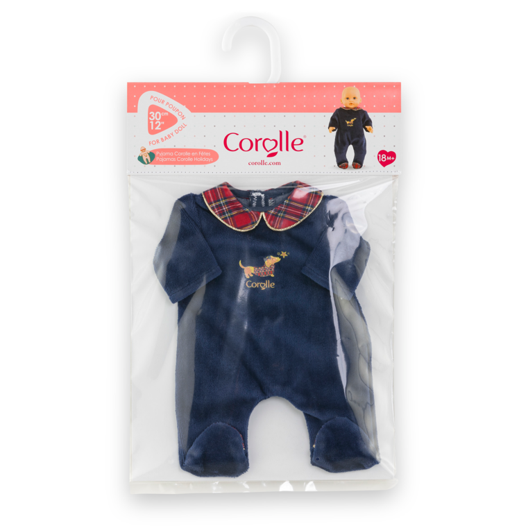 Pyjama Corolle en Fêtes pour poupon 30 cm