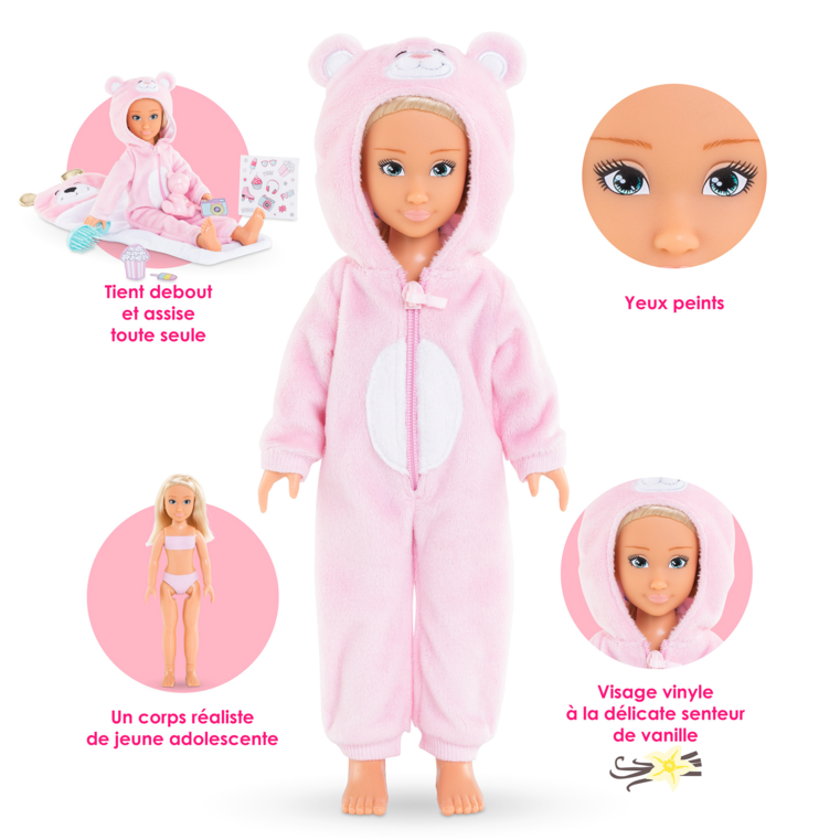 Coffret Poupée Corolle Girls Valentine Pyjama Party