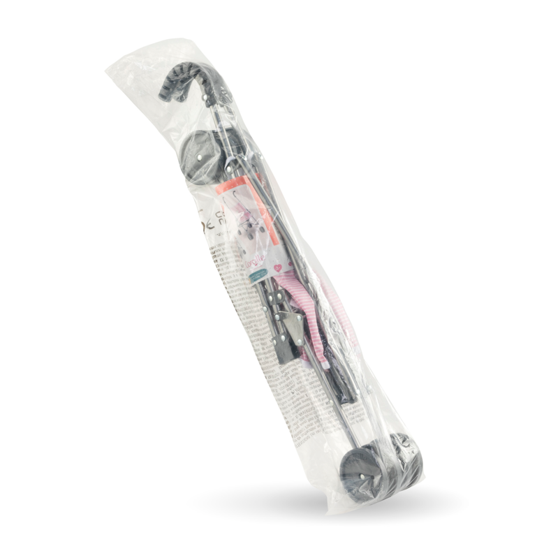 Poussette Canne Rose pour poupon 36/42/52 cm